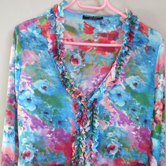 VINTAGE GEOFF BADE - fine nylon top - size med. - Picture 2 of 5